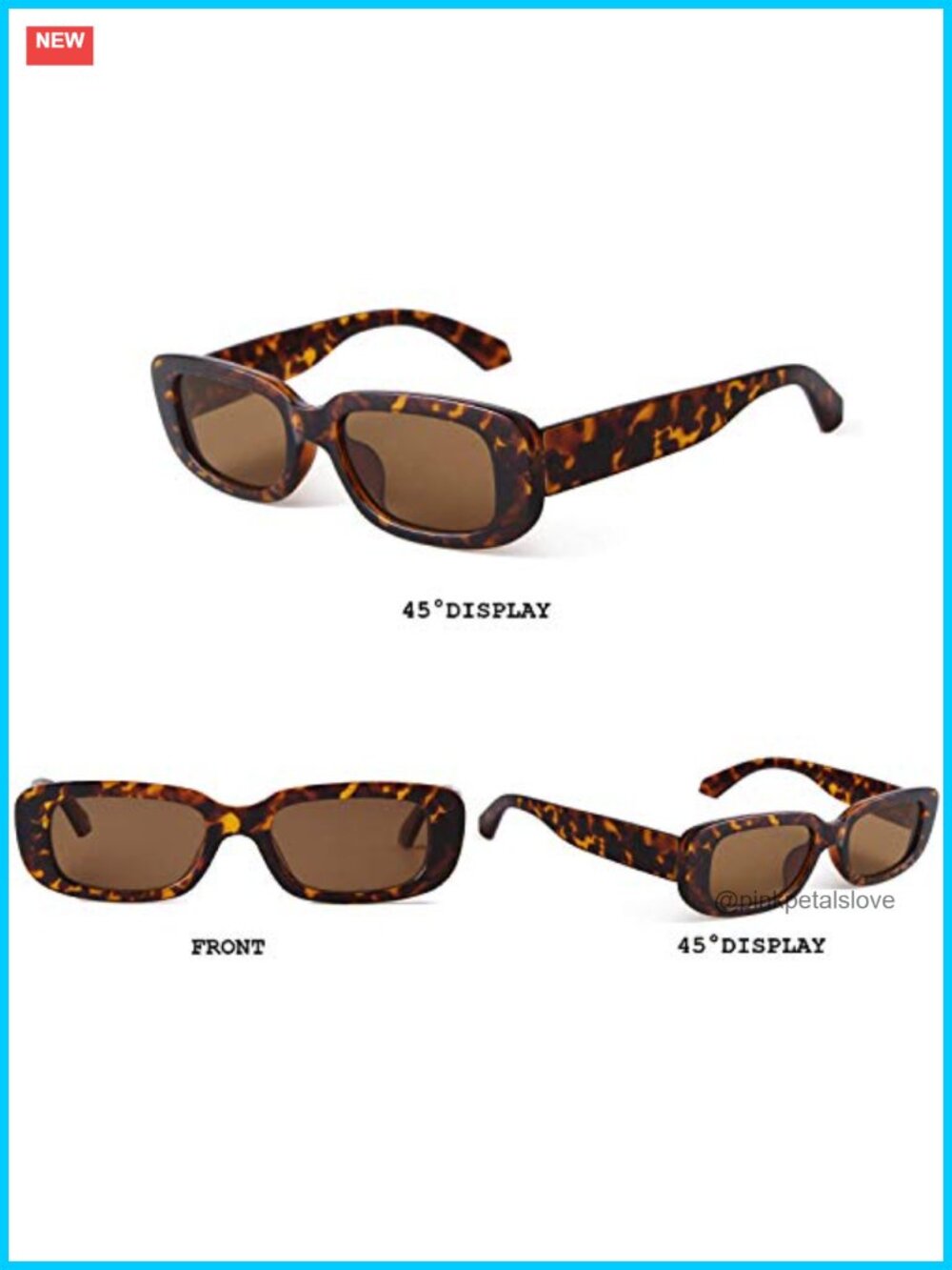 Vintage Rectangular Sunglasses UV400 Protection Retro Driving Glasses - Picture 3 of 7
